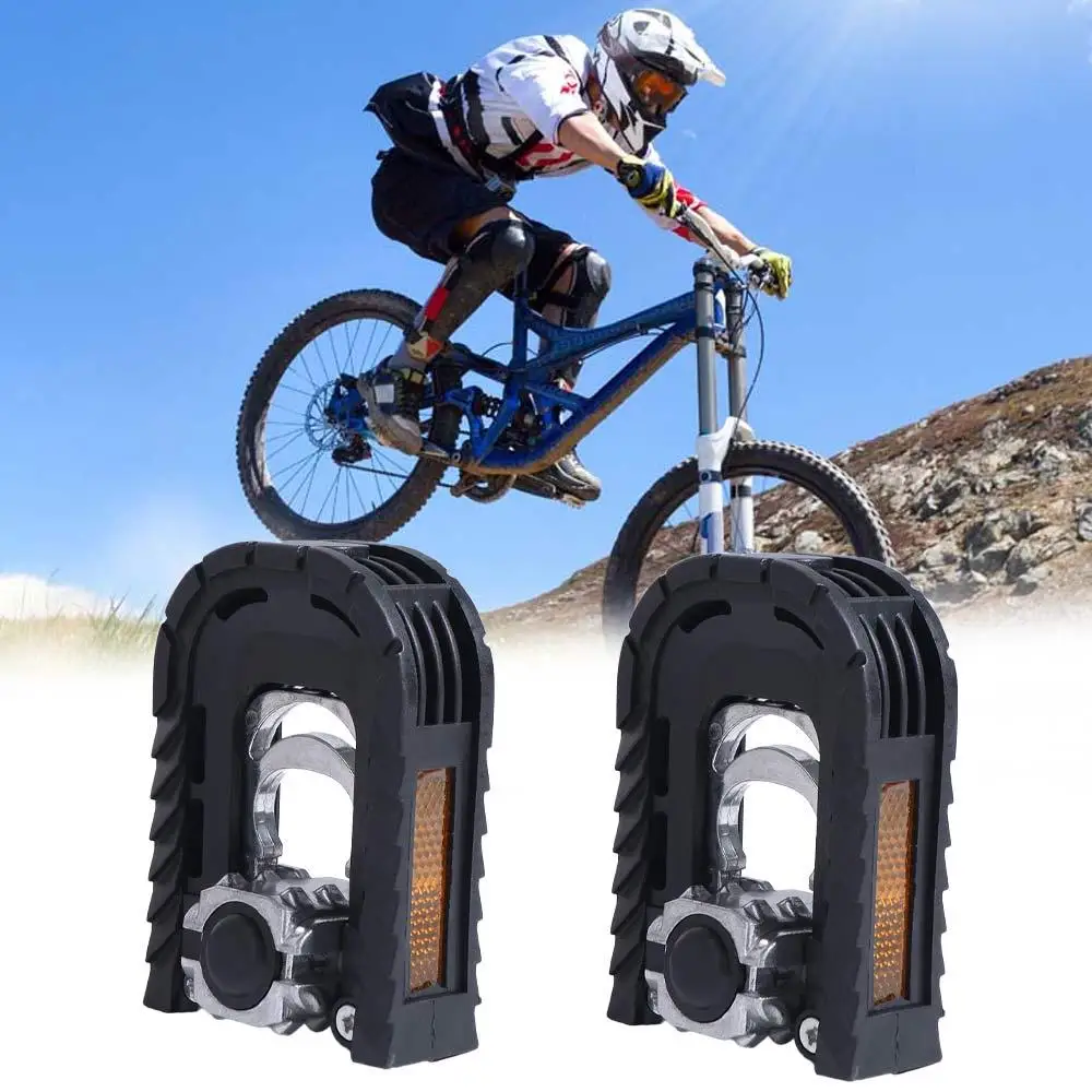 

Педаль велосипеда из алюминиевого сплава, светоотражающий лист, экономичные педали для горного велосипеда, нескользящая складная педаль с резьбой 14 мм, велосипед