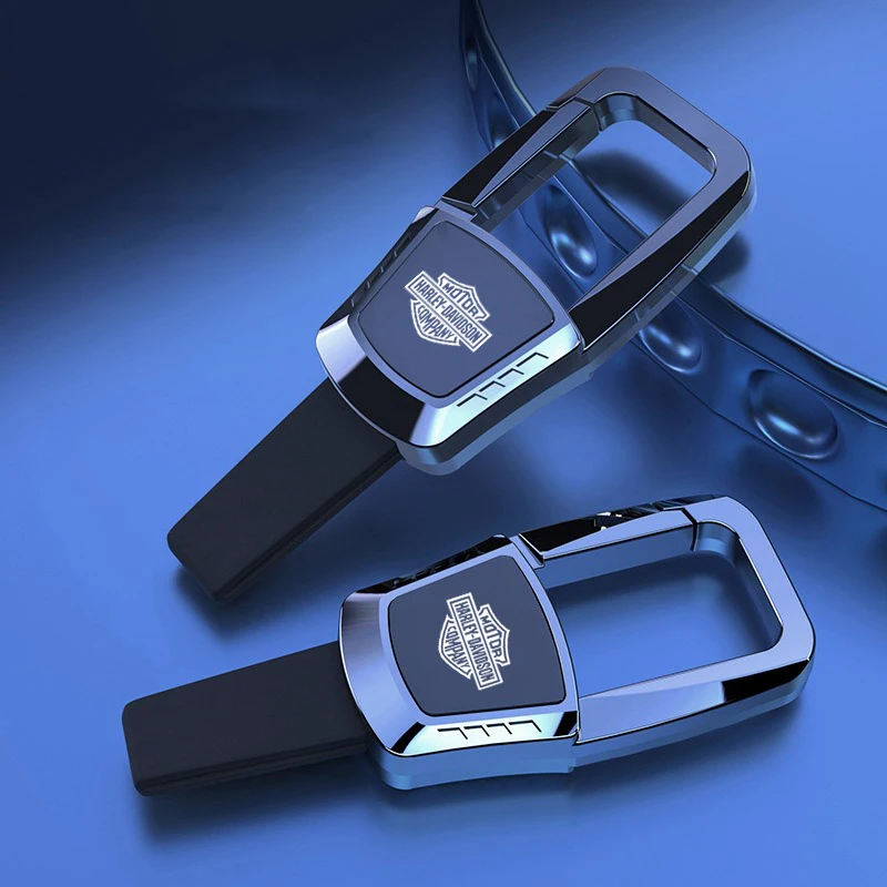 

Motorcycle Key Chain Luxury 3D Metal Keyring Pure Color Buckle Pendant For Harley Davidson Electra Glide Ultra Classic 1250