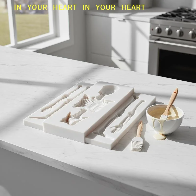 【X】Sugarcraft Candy Clay Chocolate Gumpaste Mold Skeleton Halloween Skeleton Body Silicone Molds Fondant Cake Decorating Tools