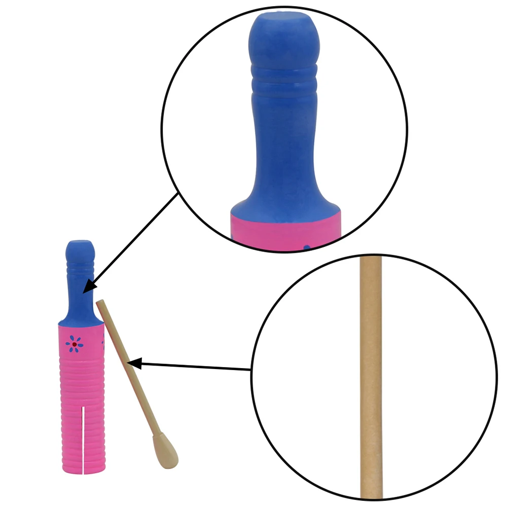 Sonajero de colores, instrumentos musicales educativos para bebés, juguetes de percusión de bambú, entrenamiento con sentido musical