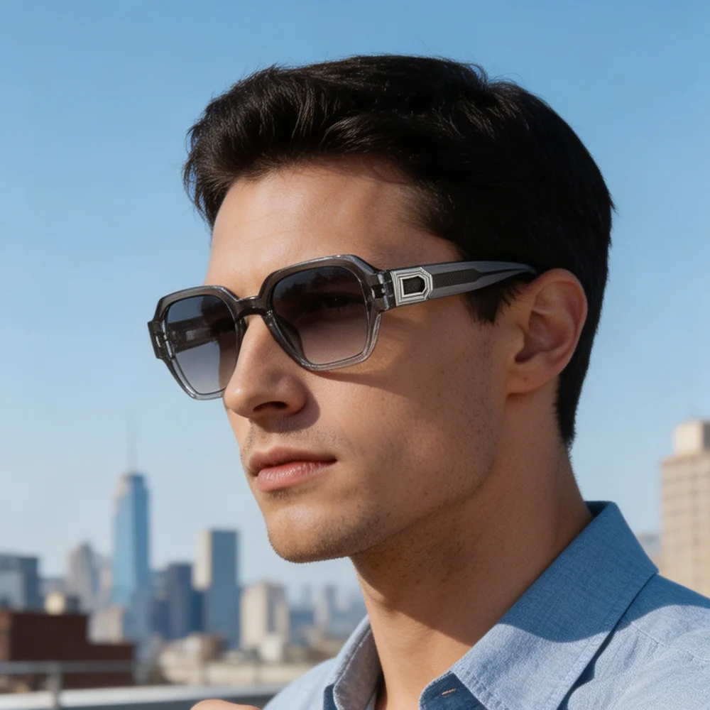 Herren Retro-Sonnenbrille mit quadratischem Rahmen Damen Outdoor-Sport Reise Strand Sonnenbrille Ideales Urlaubsgeschenk Brillen UV400-Schutz