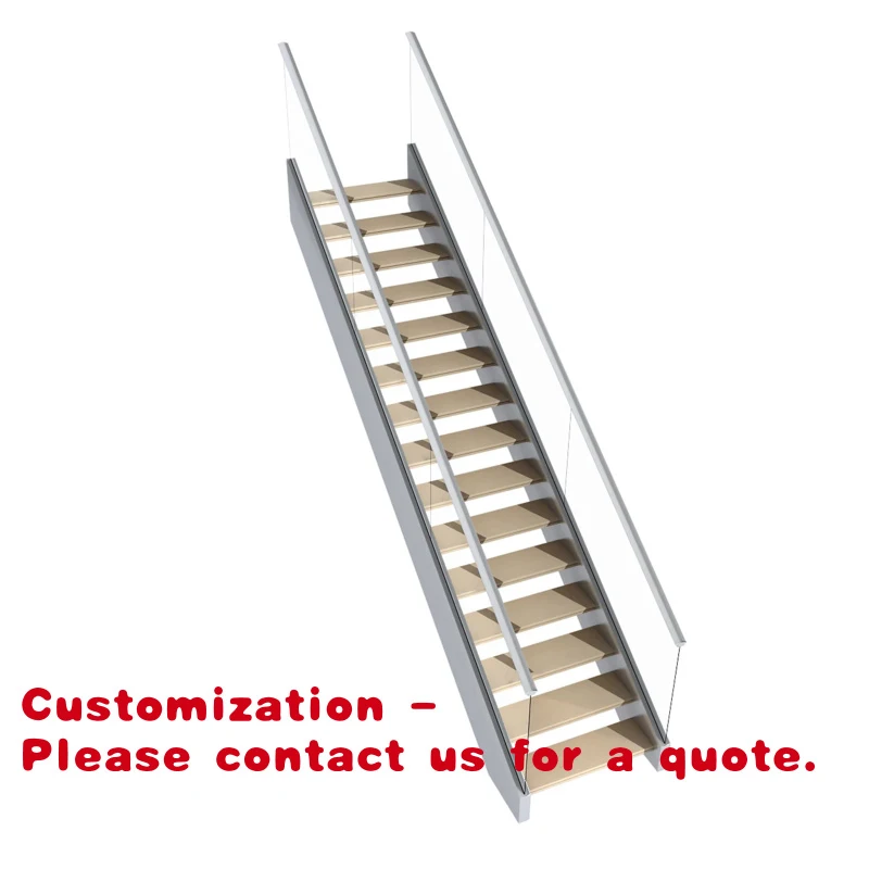 custom.Modern Wood Floating Staircase Luxury Interior Stairs Solid Wood Tread Staircase Prices