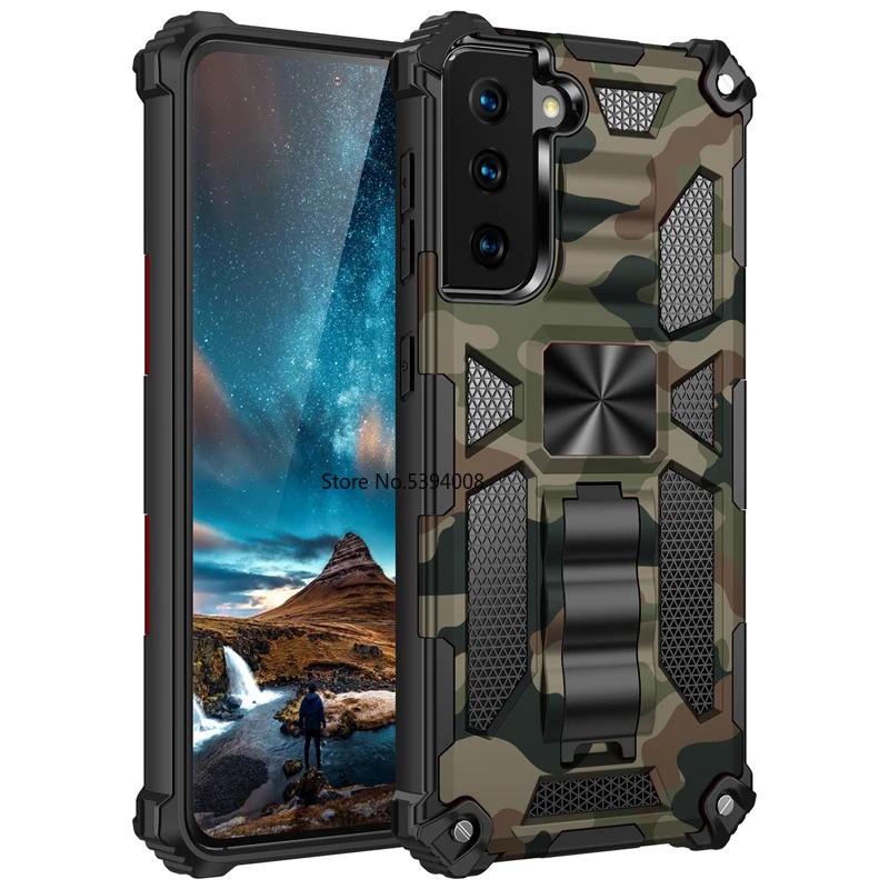 

A54 Funda Case for Samsung Galaxy S23 Ultra S22 Plus S20 FE S21 Plus A14 A54 A53 A73 Camouflage Armor Coque Phone Case Cover