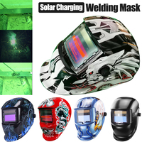 Solar Welding Facemask Auto Darkening Heat Insulation Head-mounted Large View Automatic Dimming Face Shield Arc Welding Helmet