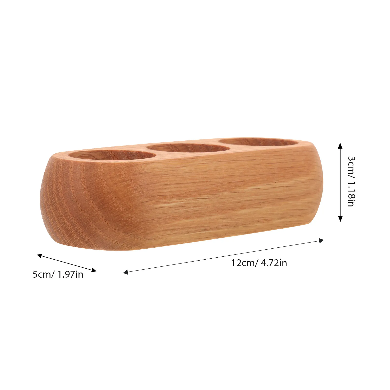 Wooden Essential Oil Display Box 3-Grid Rack Multi-Slot Organizer Desktop Storage Stand for Essential Oils Nail Polish Perfume
