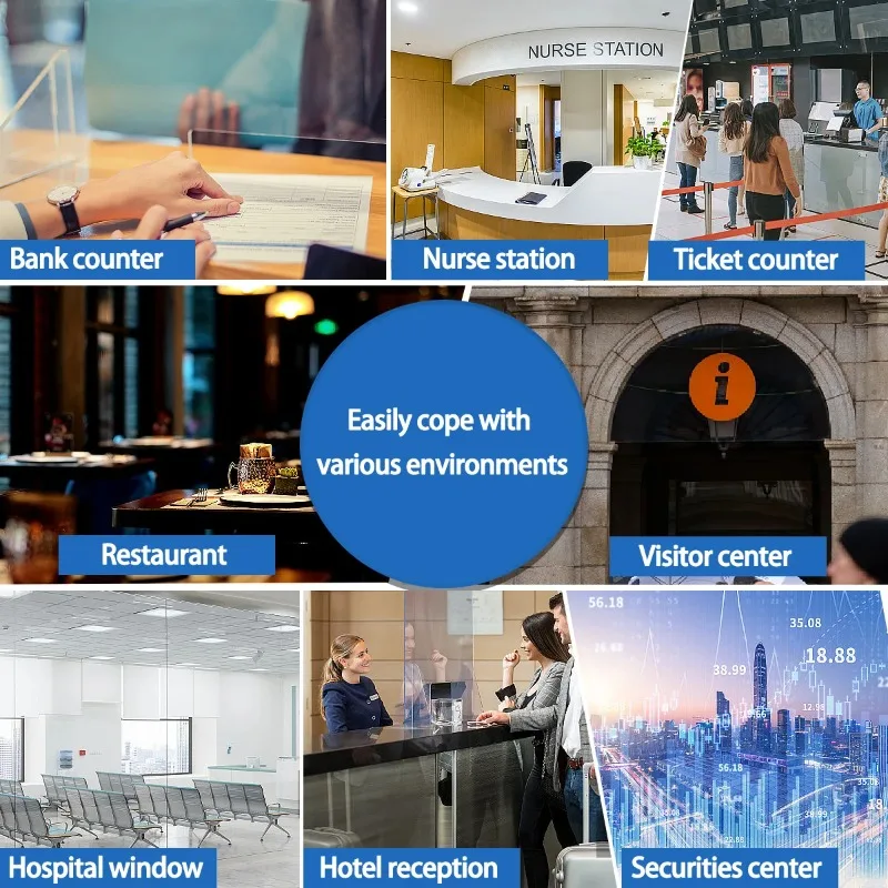 نافذة المتكلم اسلكية تخاطب الاتصال الداخلي ثنائي الاتجاه عداد الصوت الاتصال الداخلي مع ميكروفون خارجي بصوت عال راديو هام لمستشفى البنك