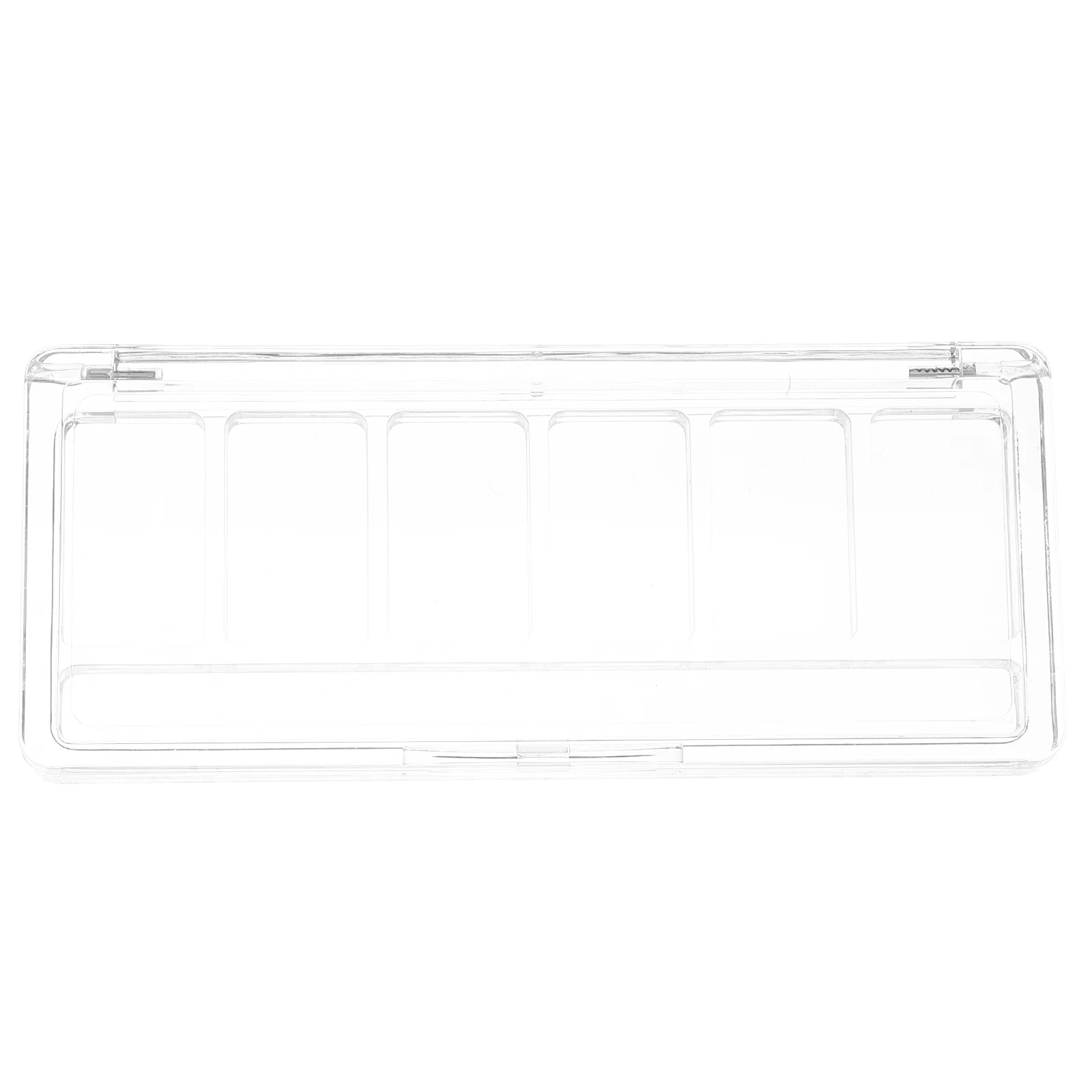 

Clear Empty Makeup Palette 6 Compartment Transparent Plastic Storage Box For Eyeshadow Blush Concealer Travel Container