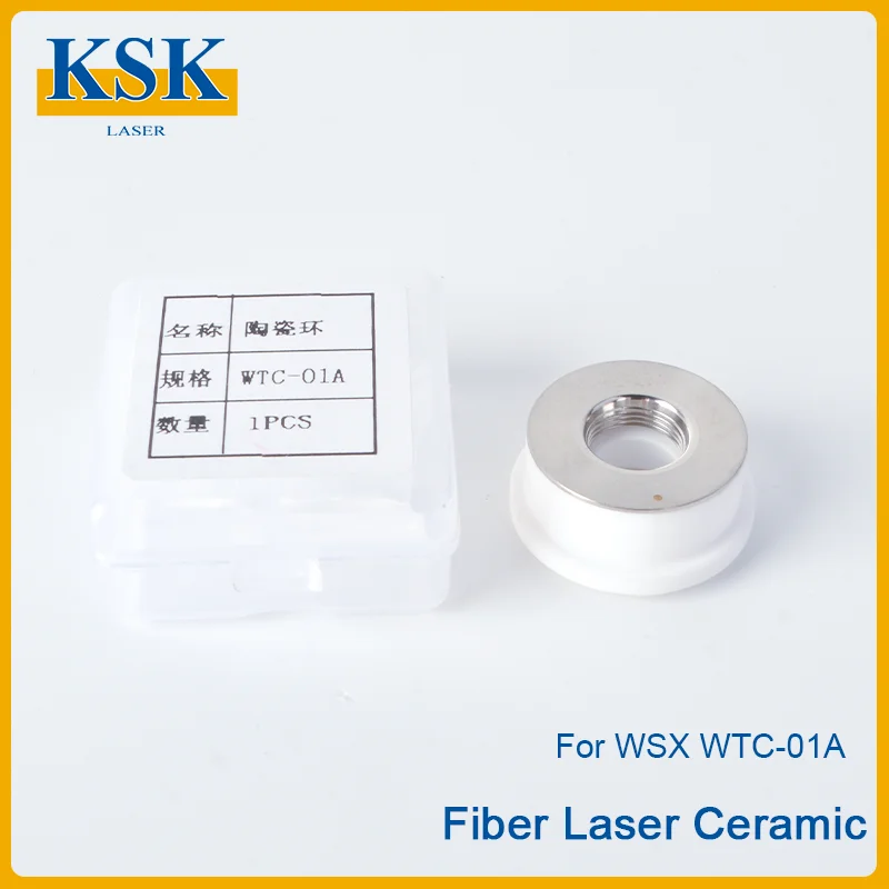KSK WSX Original Laser Ceramic Nozzle Holder Ceramic Ring Parts WTC-01A D28/24.5mm For WSX Fiber Laser Cutting Head