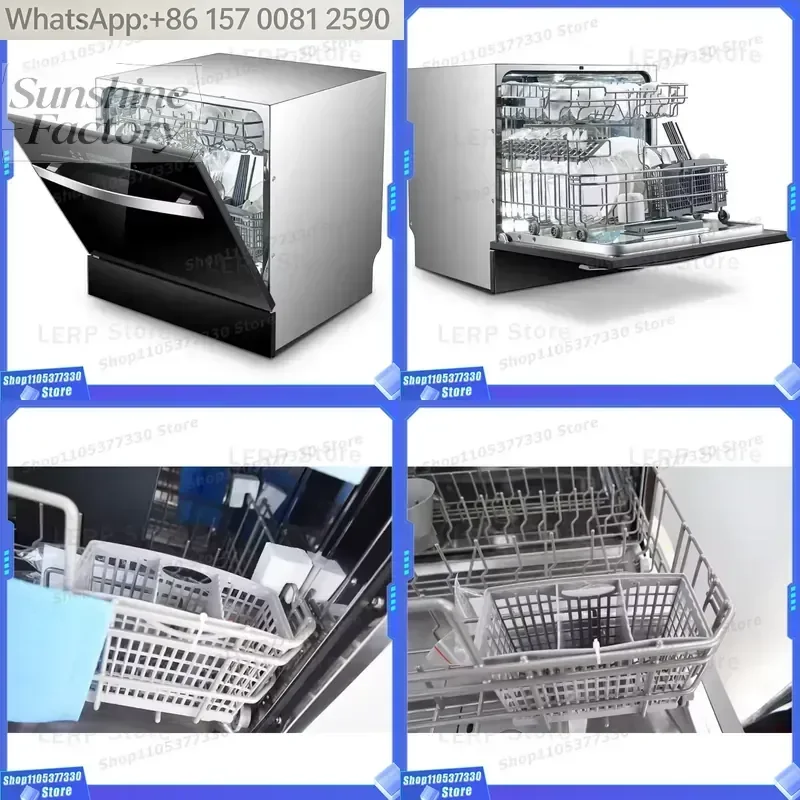Restaurant Electric Automatic Industrial Countertop Dish Washer Ultrasonic Commercial 8 Ssets Dishwasher Machine