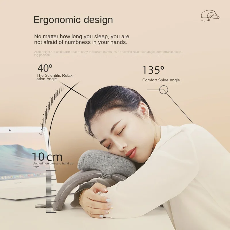 Pillow Folding Nap Pillow Lying Down Sleeping Pillow Office Sleeping Artifact Table Lunch Break Portable Pillow