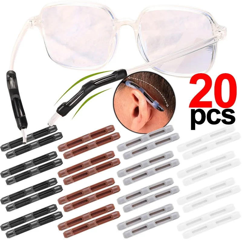 Gancho de oreja antideslizante de silicona para gafas de sol, retenedores cómodos elásticos de manga suave, accesorios para gafas, 2/10 piezas