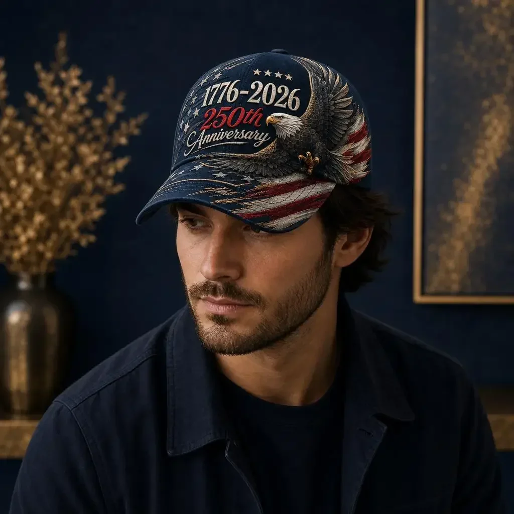 Customization 250th Anniversary 3 Printed Baseball Cap Suitable For For Ages, Unisex American Flag & Eagle Hat, Patriotic Novelt