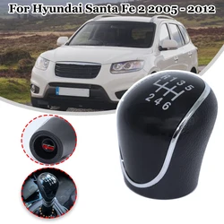 6SP +R MT Gear Shift Knob GearStick Lever Pen Shifter Handball Chrome M10 Black For Hyundai Santa Fe 2 Inokom Santa Fe 2005-2012