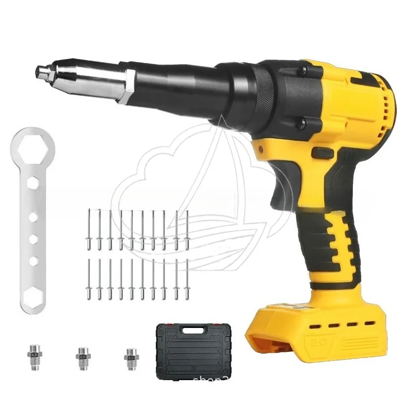 21V Brushless Cordless Rivet Tool Lithium Electric Riveter for Aluminum Rivets Repair Work