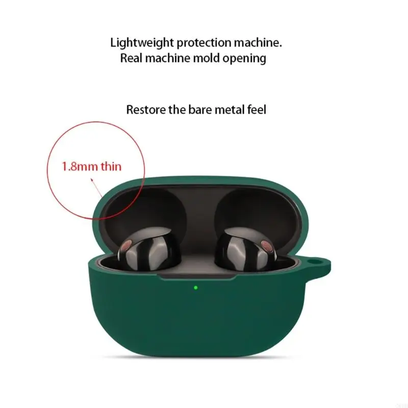 G6DD Защитный корпус для наушников, совместимый с WF-1000XM5 мягкой крышкой, воздухопроницаемые оболочки, промытый корпус, рамка