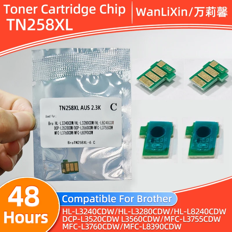 TN258 TN258XL Toner cartridge Chip Compatible for Brother HL-L3240cdw L8240CDW MFC-L3780 L3760 L3755 L3720CDW DCP-L3560 L3520CDW