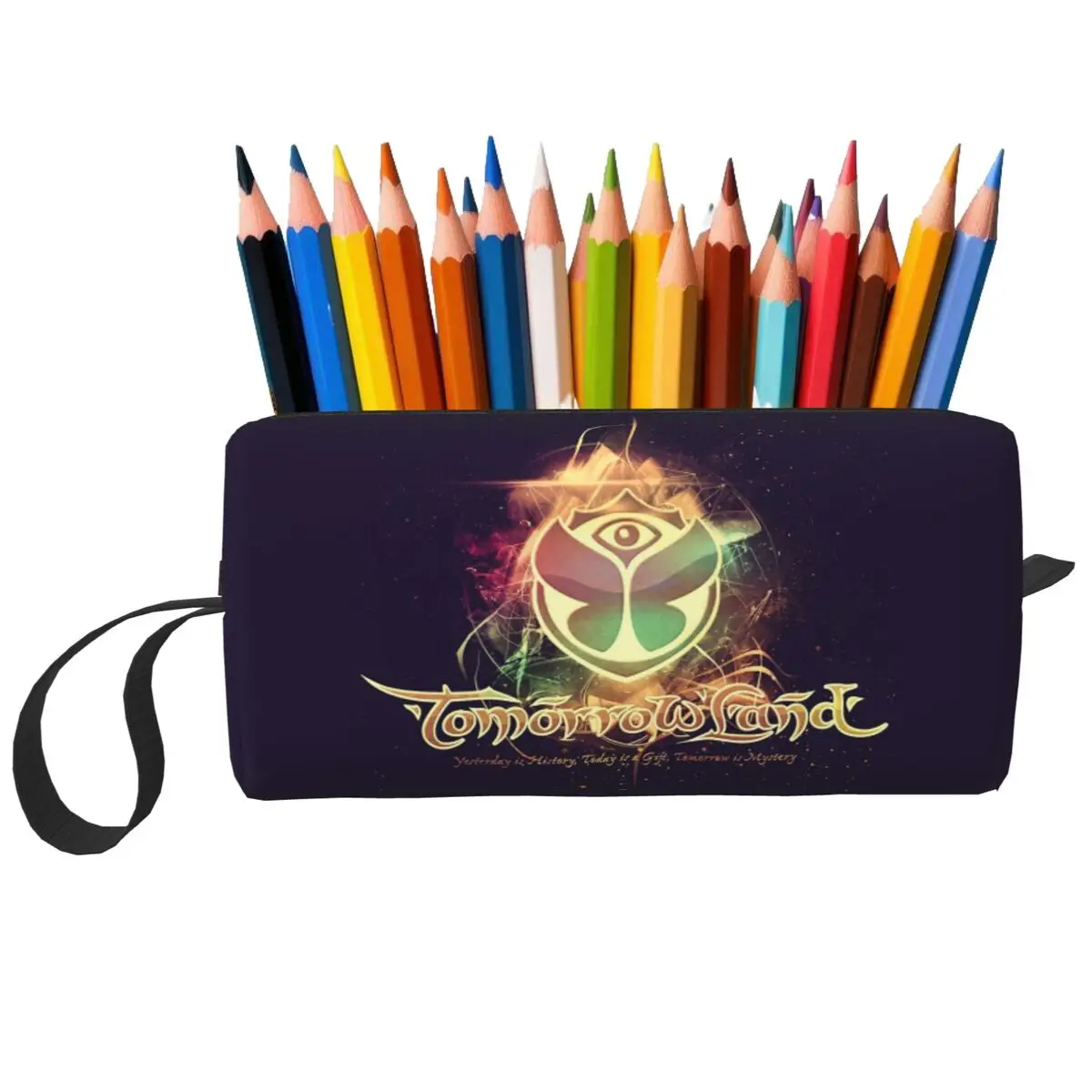 Tomorrowland Belgian Electronic Dance Music Festival Pencil Case for Pen Box Pencil Bag Stationery Supplies Women Cosmetic Bag