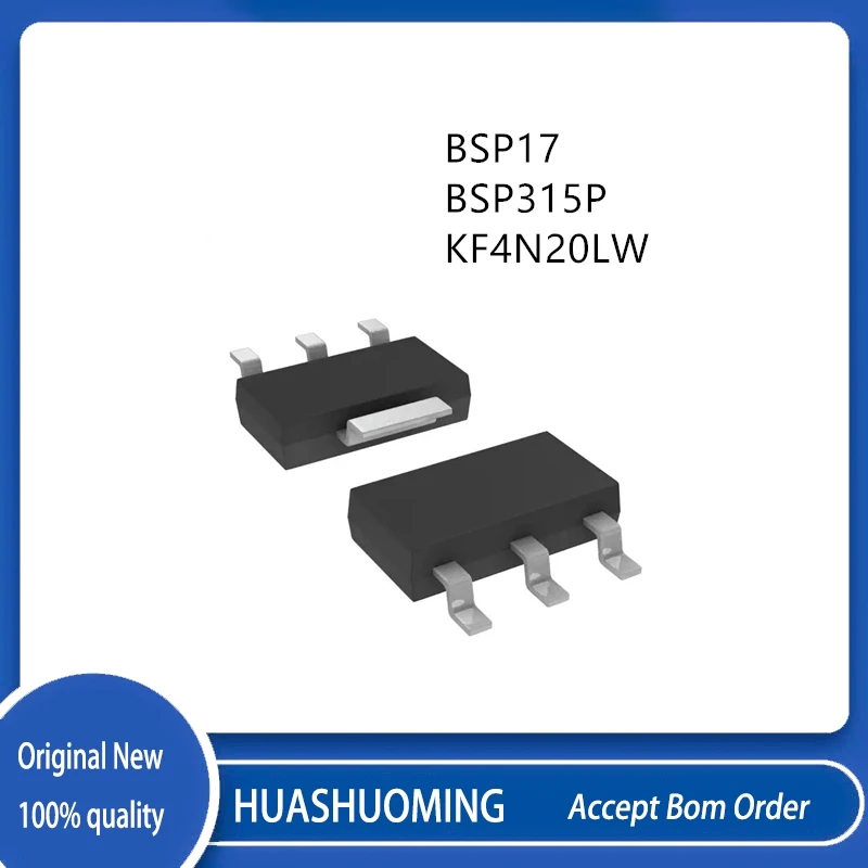 100Pcs/Lot BSP17 BSP315P BSP315 KF4N20LW KF4N20 SOT-223