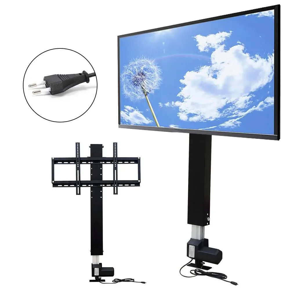 Bymaocar 700mm Adjustable Electric TV Lift Stand Mount Bracket for 26