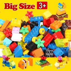 62-310 piezas DIY bloques de construcción a granel Compatible con animales Duplo carrera de mármol ciudad ladrillos clásicos modelo de ensamblaje juguetes para niños