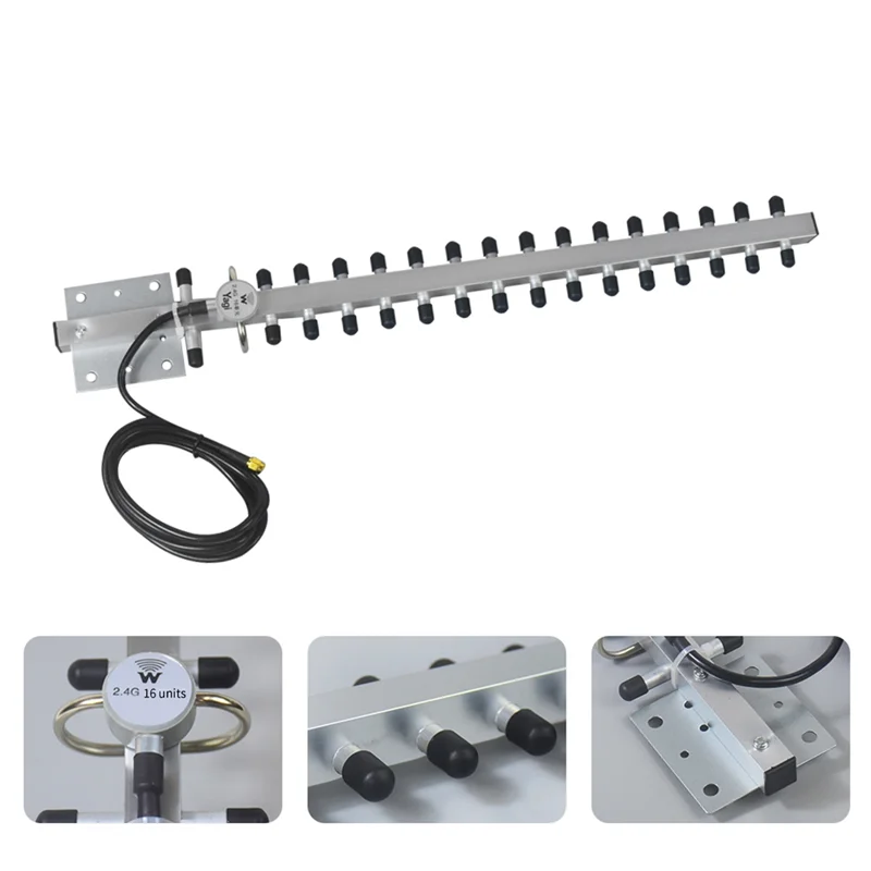 ABMF-High Gain 25Dbi 2.4G กลางแจ้งสําหรับเสาอากาศ Yagi พร้อม RP-SMA Connector ทิศทาง Booster Amplifier สายโมเด็ม