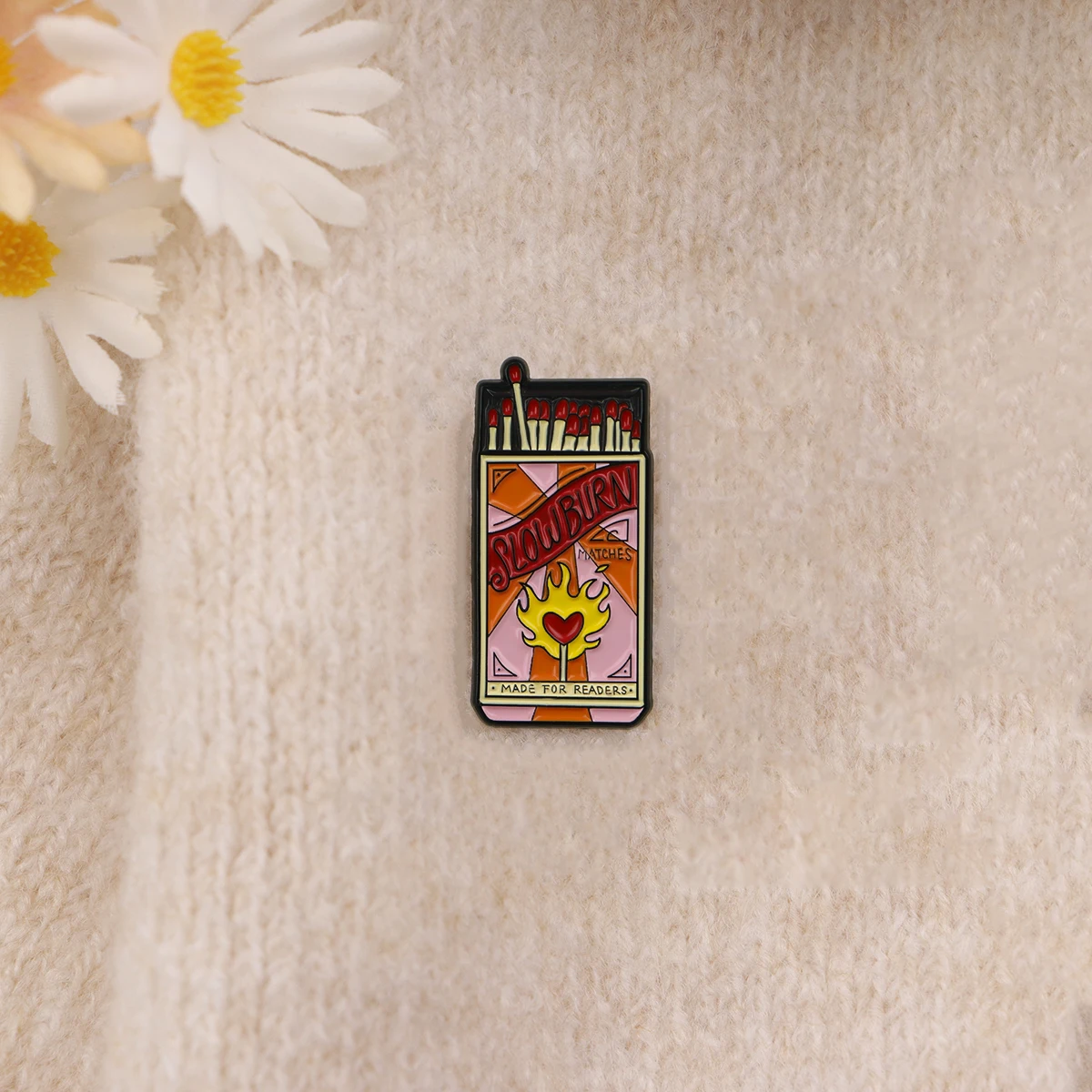 حرق بطيء مباريات المينا دبوس يقتبس بروش الصنوبر التلبيب شارة بدبابيس على ظهره الملابس والاكسسوارات مضحك مجوهرات أصدقاء الهدايا #4