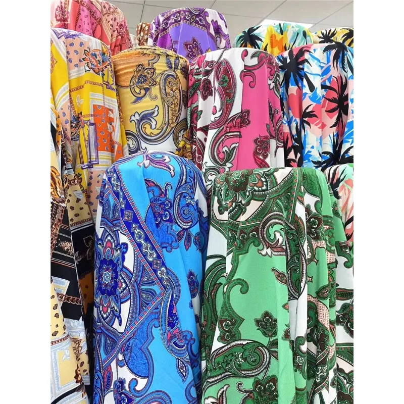 Tela con estampado Digital de anacardo para vestidos, camisas, ropa, Material de costura Impermeable, nuevo