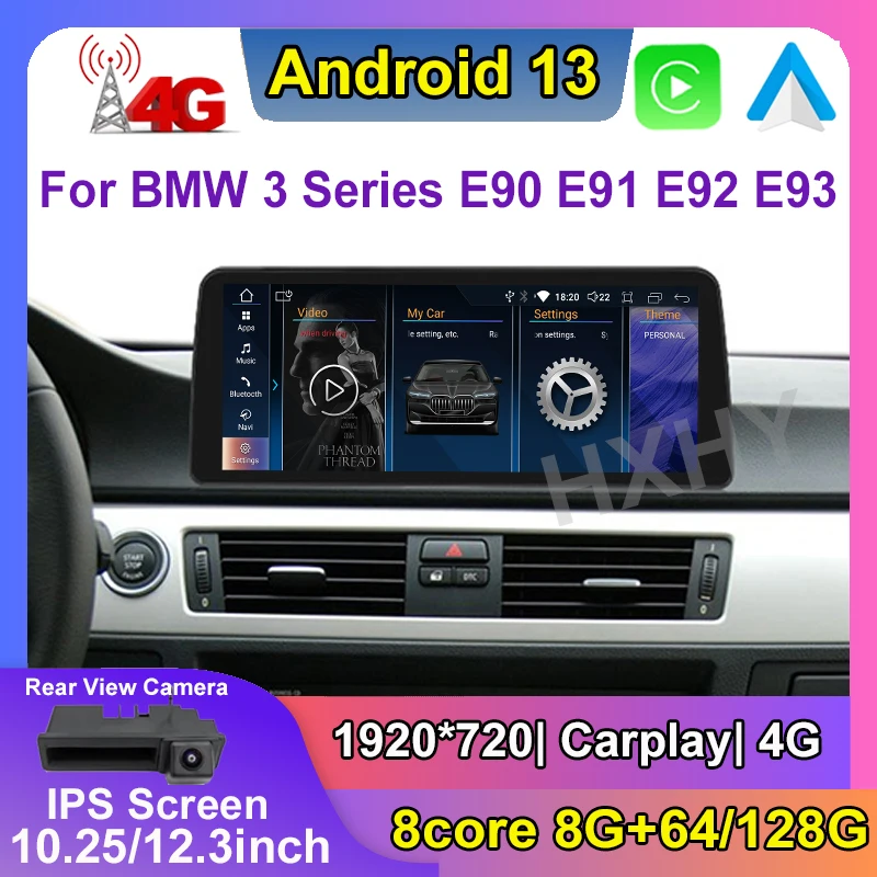 

12.3inch Android 13 Car DVD Player System Multimedia Radio GPS Navi Audio Carplay For BMW 3 Series E90 E91 2005-2012 No Screen