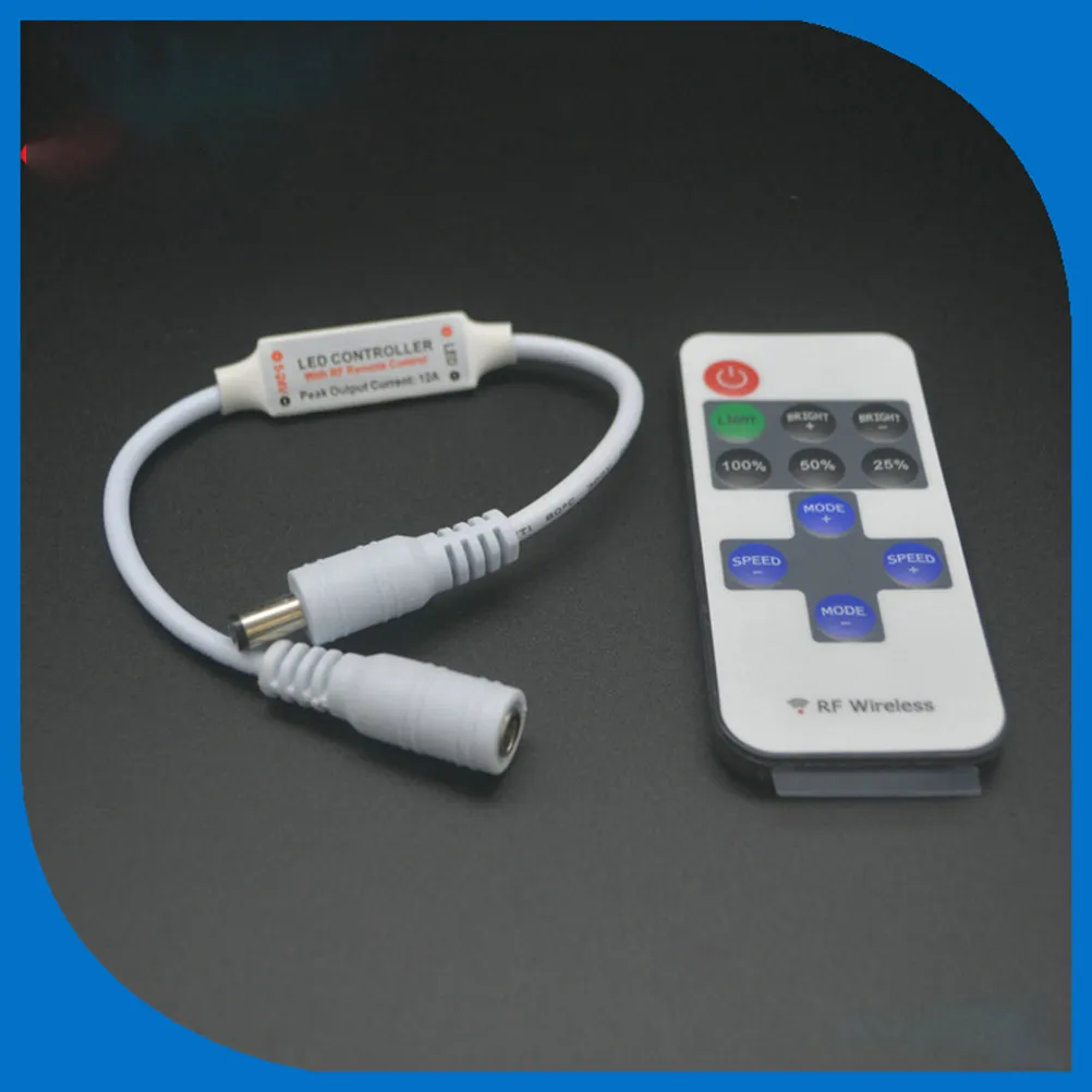 11 Keys Single Color LED Controller Wireless Remote for Strip Lights Brightness Dimmer 10-Level Static 8