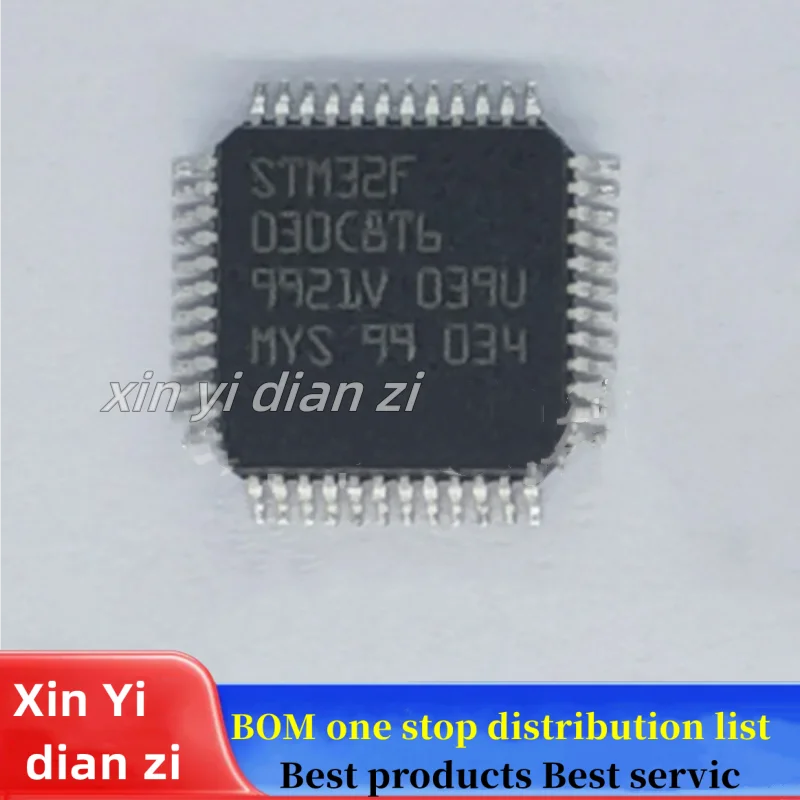 2pcs/lot STM32F030C8T6  STM32F030 QFP ic chips in stock