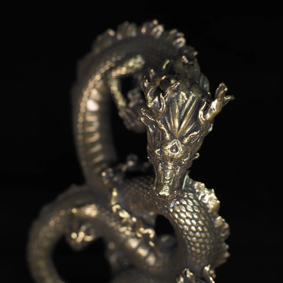 Shenlong pure copper chinese dragon ornaments, high-end handicrafts, home ornaments, high-end creative and exquisite gifts