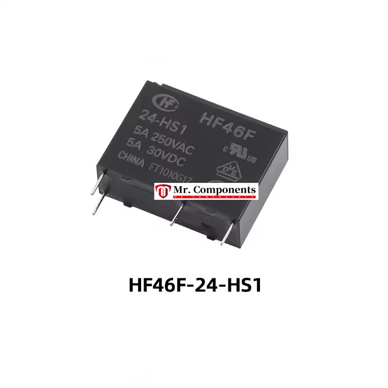 1PCS HF46F -005 012 024-HS1 5V 12V 24V 5A250VAC Relay HS1T New