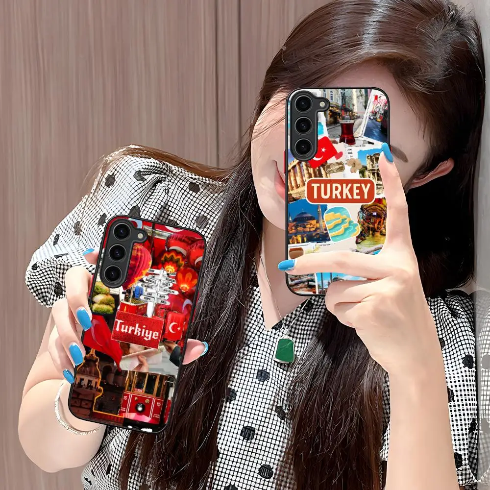 Turkey Flag Phone Case for Samsung Galaxy S26 S25 S24 S23 S22 S21 Plus FE Ultra Skin Feel Shockproof Cover