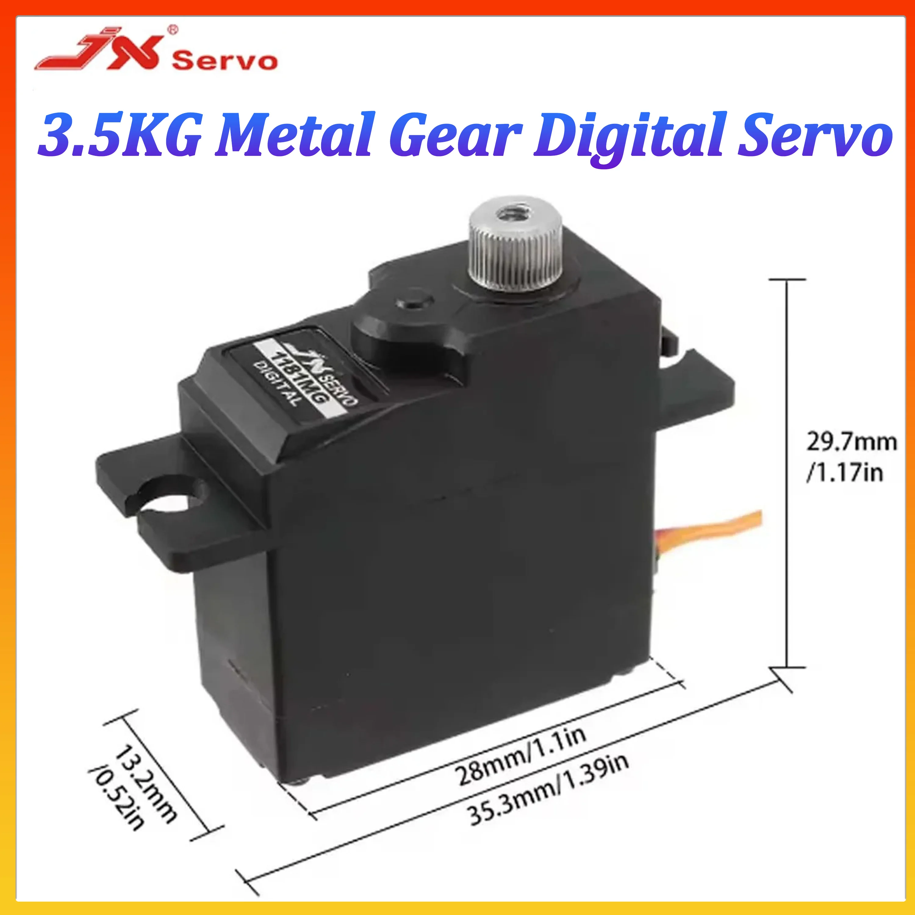JX 3.5KG Digital Servo PDI-1181MG Metal Gear for RC Car Truck Crawler Tank Buggy Plane Model Toy Accessories Axial Wltoys MJX
