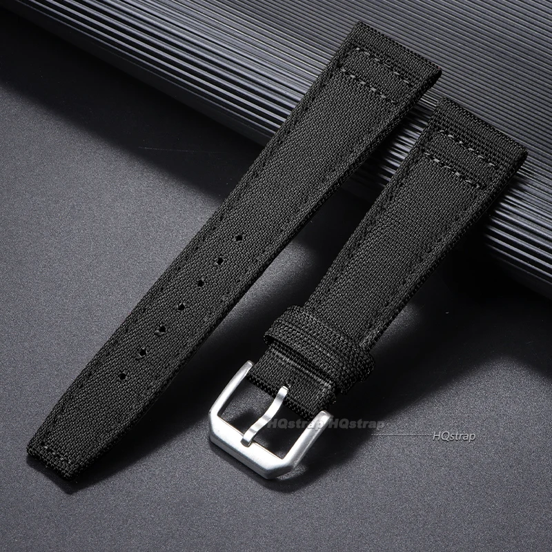 Nylon Canvas Uhrenarmband für IWC Pilot 20mm 21mm 22mm Armband Wasserdicht Sport Uhrenarmband Rindsleder Handgelenk Gürtel Männer Frauen Armband
