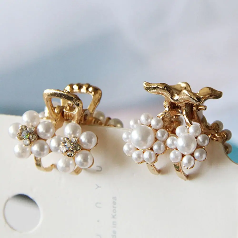 Fashion Hair Accessories Hairclip Pearl Hairpin Crystal Mini Hair Crab Hair Claw Geometric