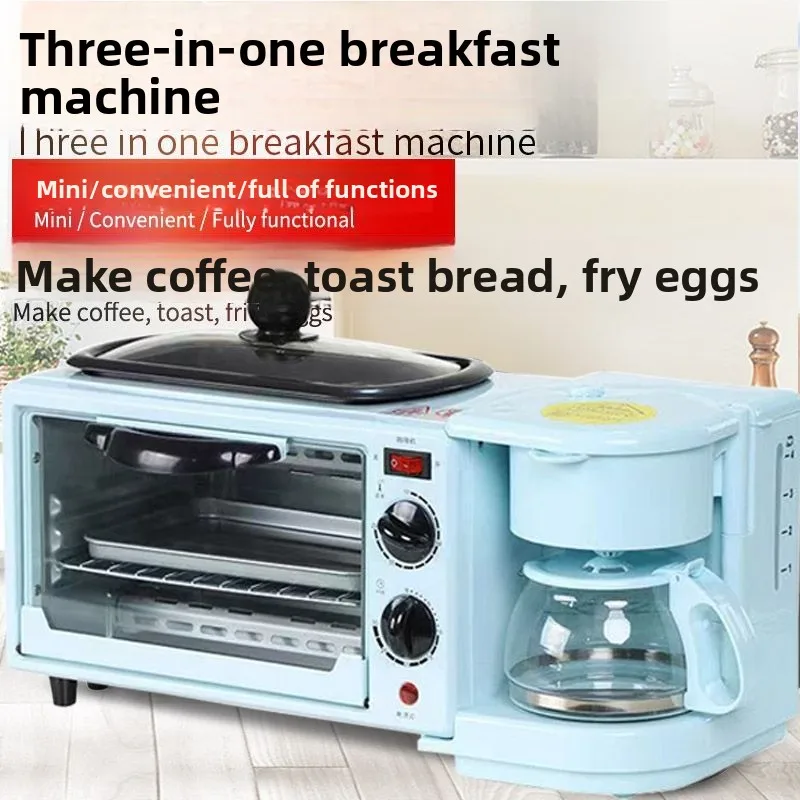 Breakfast Machine Toaster Sandwich Toast Small Appliances Cross-border 3-in-1 Breakfast Machine Multifunctional Household