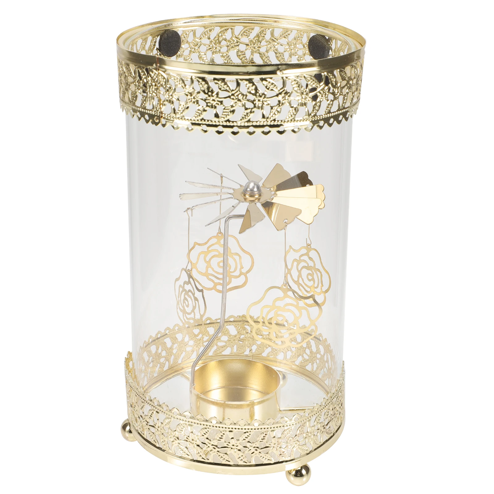 

Decorative Holder Rotating Metal Vintage C Holders GoldenCHANUKAH Oil Menorahs Tabletop Christmas Winter Party Stable