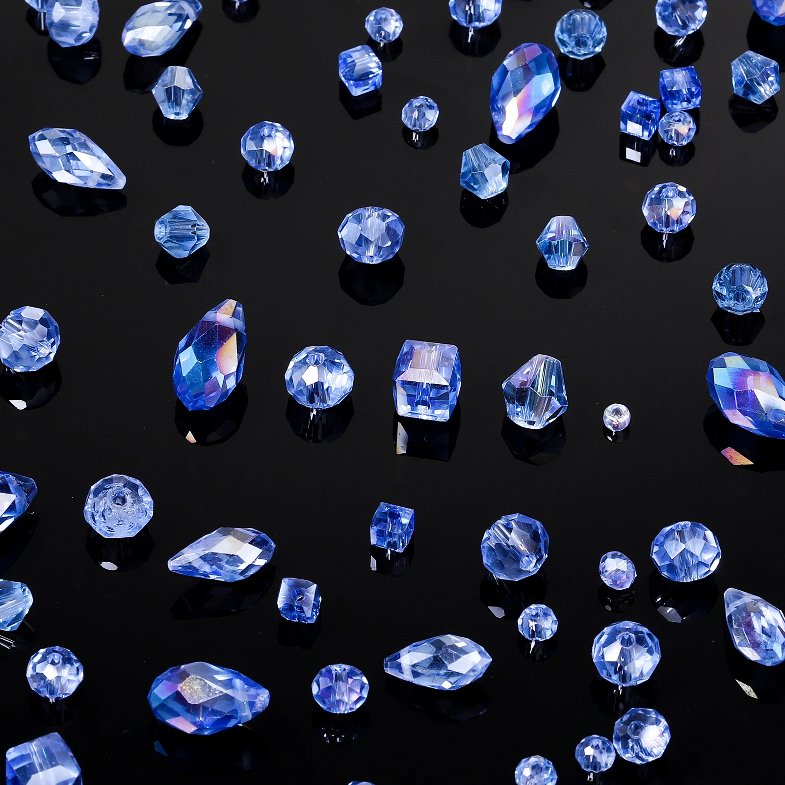 Blaue Kristall-Box mit 15 Fächern, 1500-teiliges Set, handgefertigte lose Perlen für Bastelarbeiten, DIY-Schmuckherstellung, Halsketten, Armbänder, Zubehör – Detail 5