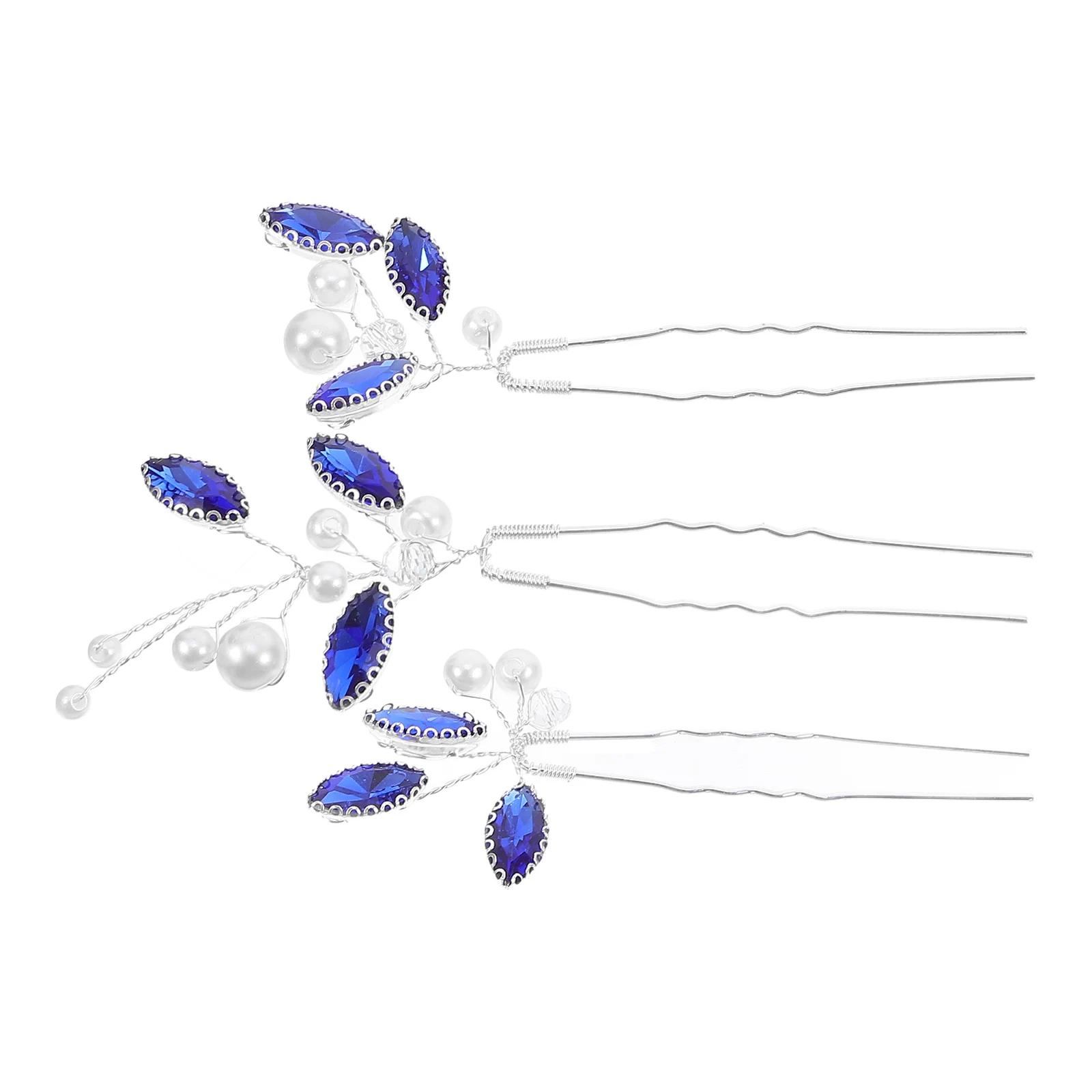 

3pcs Rhinestone Sticks Women Elegant Hairpin Wedding Accessories Stylish Forks Hair Clips Long Hair Styling Tools