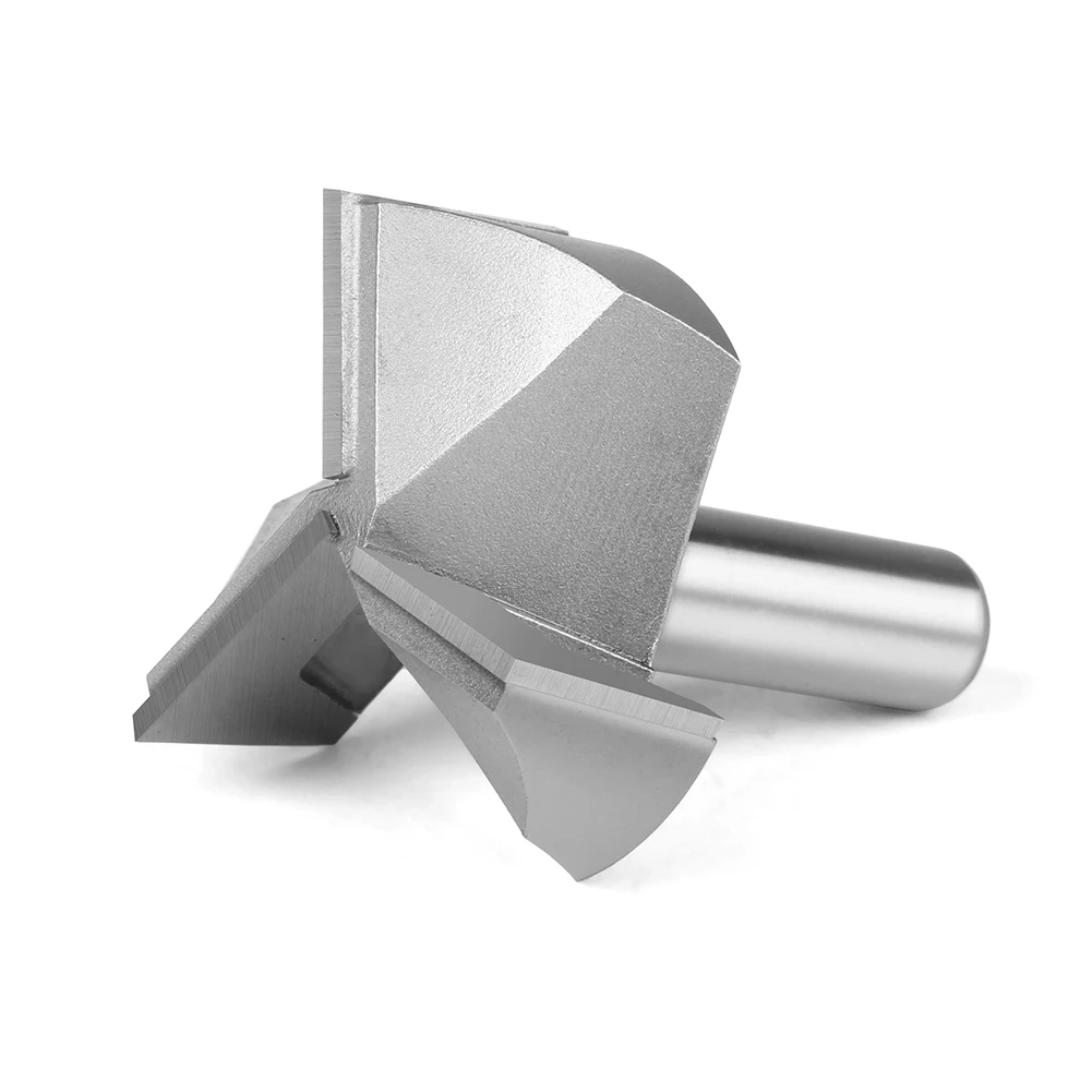 1 buah Router pembersih tiga titik 12mm 1/2 ", Router penggali Bit bawah Slot