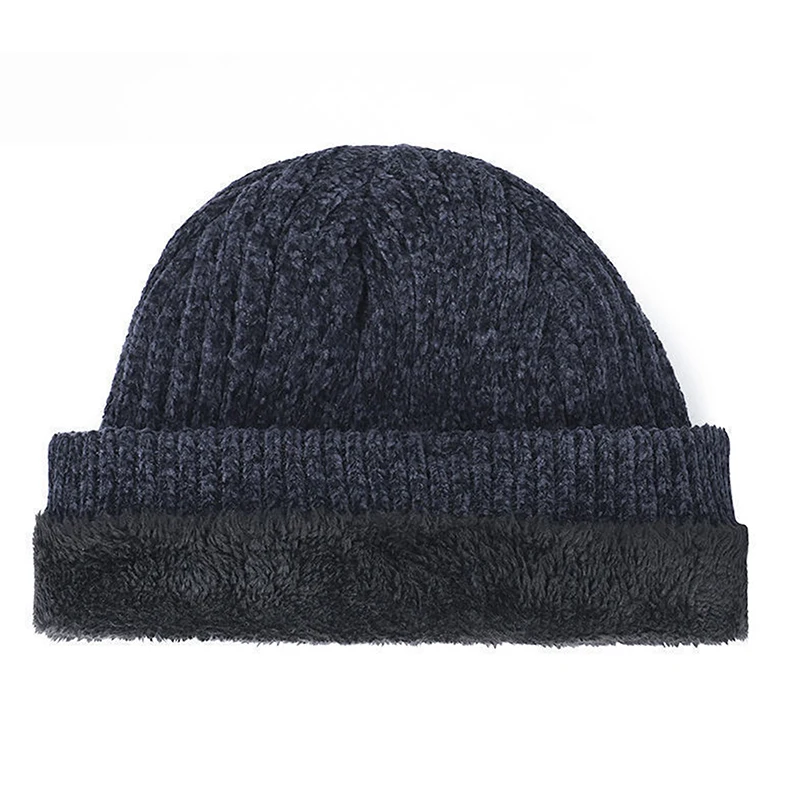 Men's Winter Knit Hats Soft Stretch Cuff Beanies Cap Comfortable Warm Slouchy Hat Outdoor Riding Knitted Cap For Women image 4