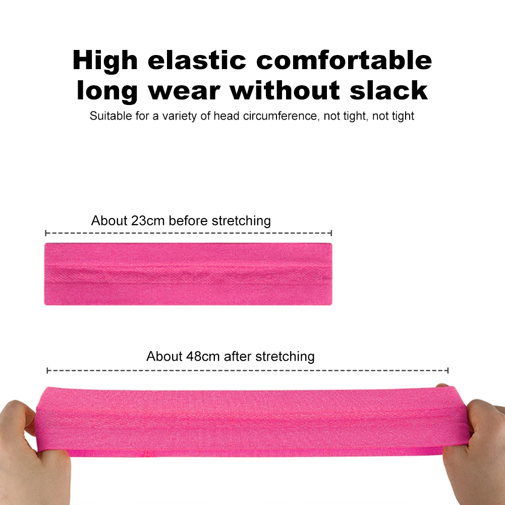 Fascia sportiva Fascia elastica per capelli Assorbimento dell'umidità Fasce per il sudore da allenamento Traspiranti per Yoga Tennis Basket