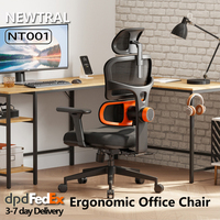 NEWTRAL NT001 Ergonomic Office Chair with Auto-Following Lumbar Support, 3 Recline Angle, Adjustable Backrest Armrest Headrest