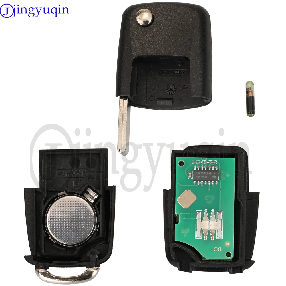 

jingyuqin 1J0959753DJ 315 МГц ID48 3-кнопочный выкидной ключ для автомобилей Volkswagen Golf Passat Bora Sharan Seat Leon Toledo 1998+ с дистанционным управлением
