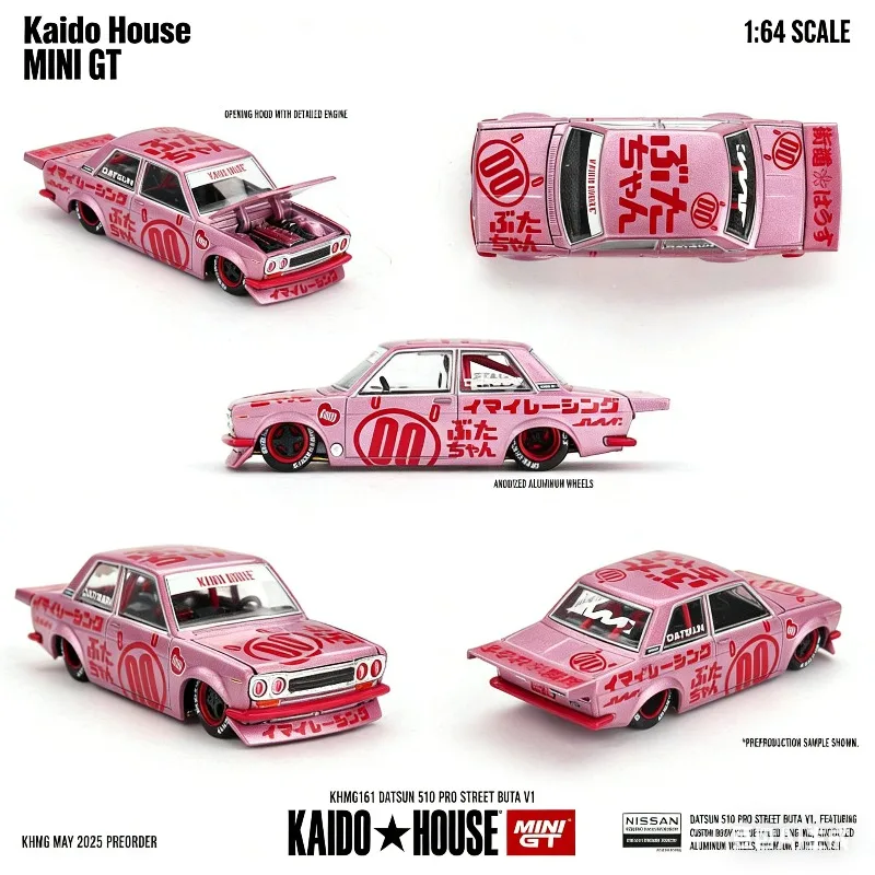 

Модель автомобиля Kaido House & MINIGT 1:64 Nissan Dartson 510 из сплава — коллекционная игрушка для мальчиков, подарок на праздник, предмет для демонстрации.