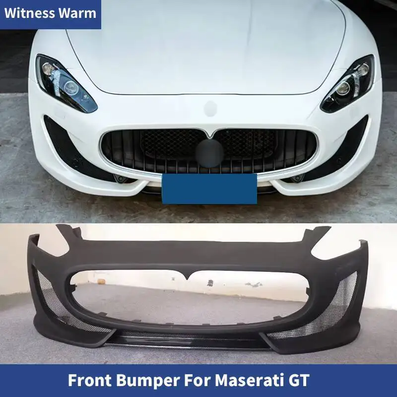 For Maserati GT GTS style GT High quality FRP unpainted / Semi carbon fiber Front bumper Car body kits Car styling