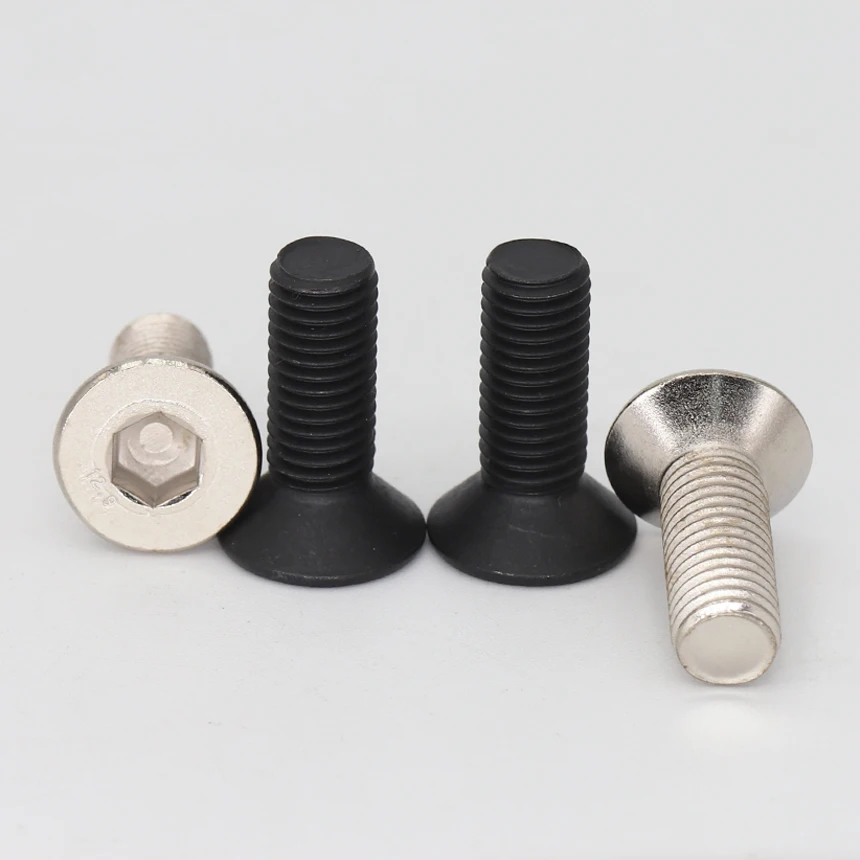 M7 1 مللي متر الملعب 12-60 مللي متر غرامة الموضوع 12.9 الصف النيكل تصفيح الأسود مسدس المقبس شقة CSK غاطسة ألين مفتاح مسمار لولبي الرأس