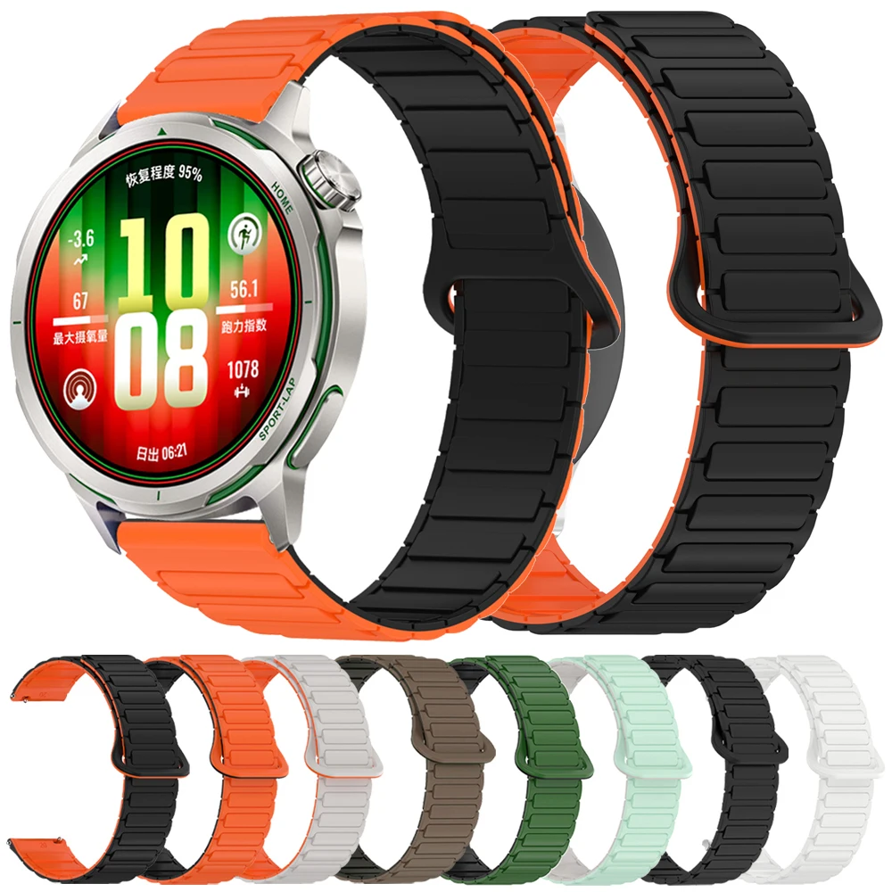 Bracelet magnétique en Silicone de 22mm 20mm, pour Huawei GT Runner 2 GT6/5/4/3Pro 46mm, bracelet ultime pour Galaxy Watch 7 6 5 4 3 Correa