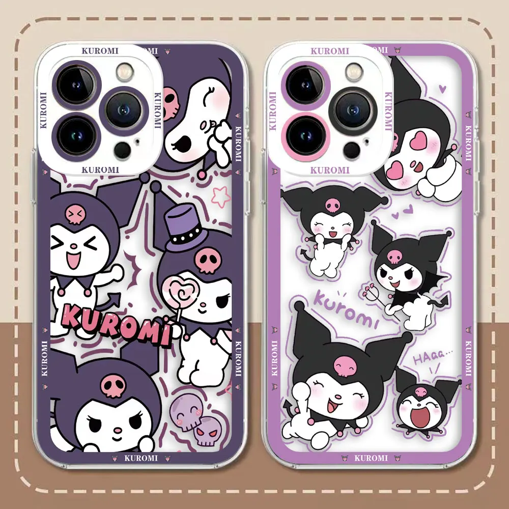 Cartoon Cute K-Kuromi Cat Clear Phone Case For Infinix HOT 30 30I 20 20I 20S 9 12 12I 11 11S 10 10I 10S 8 ZERO 20 SPARK10 Case